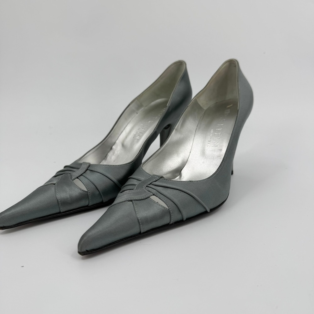 Anne Klein Pointed Toe Pumps Stiletto Y2K Women Size 11 Gray